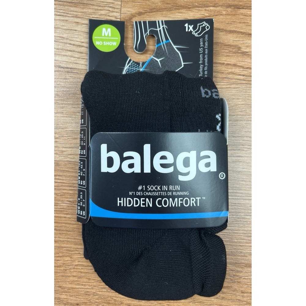 Balega Hidden Comfort 1 Pair Black No Show Socks Unisex Size Medium NEW